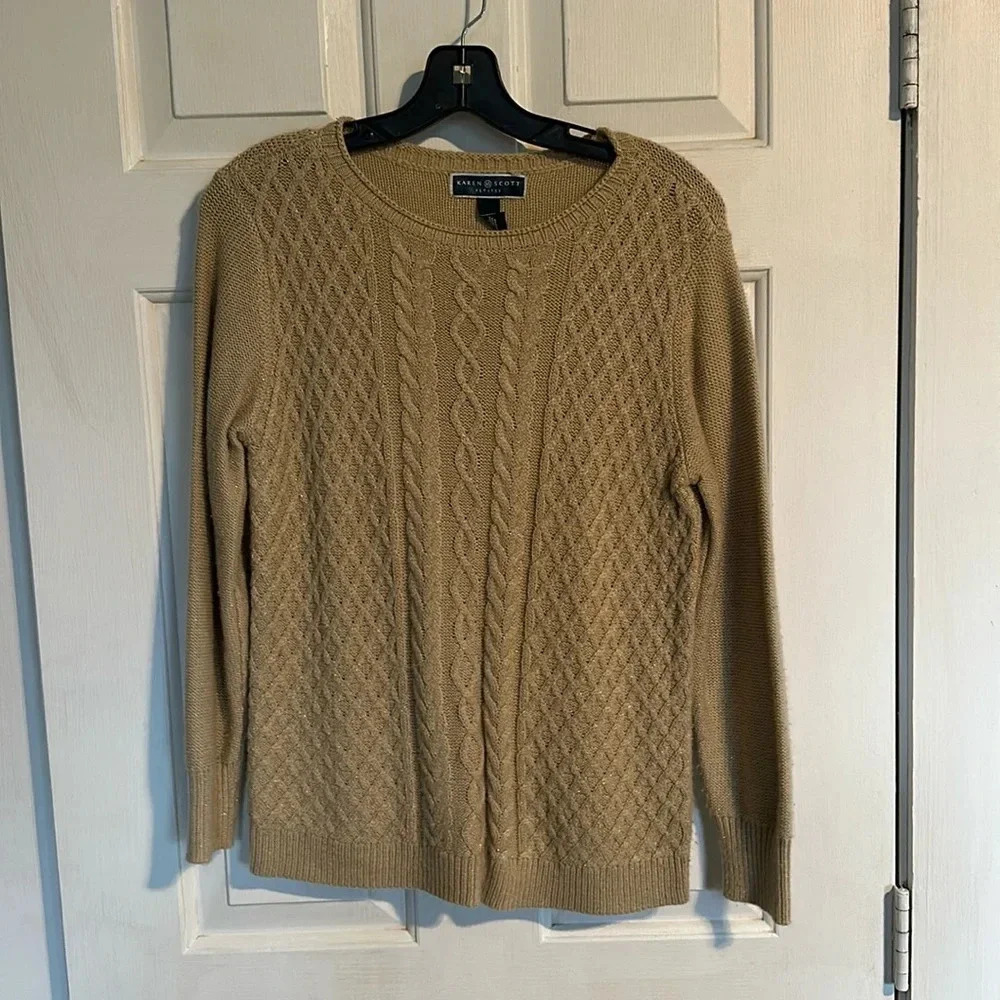 Karen Scott Petites Medium Tan Sweater
